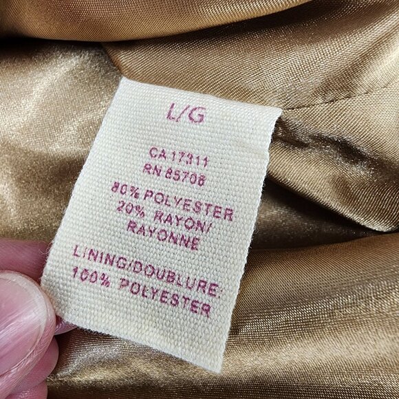 Buffalo David Bitton Women's Large Beige Swing Coat Button Front 3/4 Bell Sleeve - Picture 3 of 12